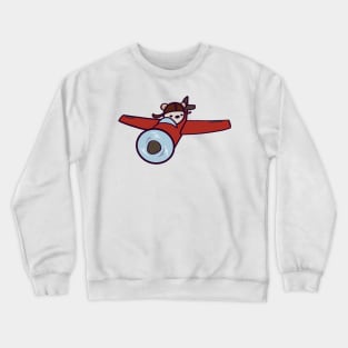 Red Bearoplane Pilot Crewneck Sweatshirt